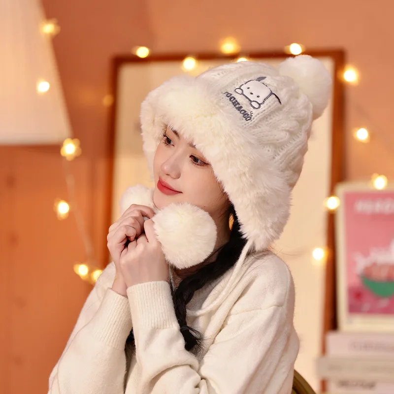 Sanrios Kawaii Kuromi плюшевая утолщенная подвесная шапка с мячиком Hello Kitty мультяшная плюшевая шапка зимняя синнамичная теплая шапка для студентов и школы
Sanrios Kawaii Kuromi плюшевая утолщенная подвесная шапка с мячиком Hello Kitty мультяшная плюшевая шапка зимняя синнамичная теплая шапка для студентов и школы