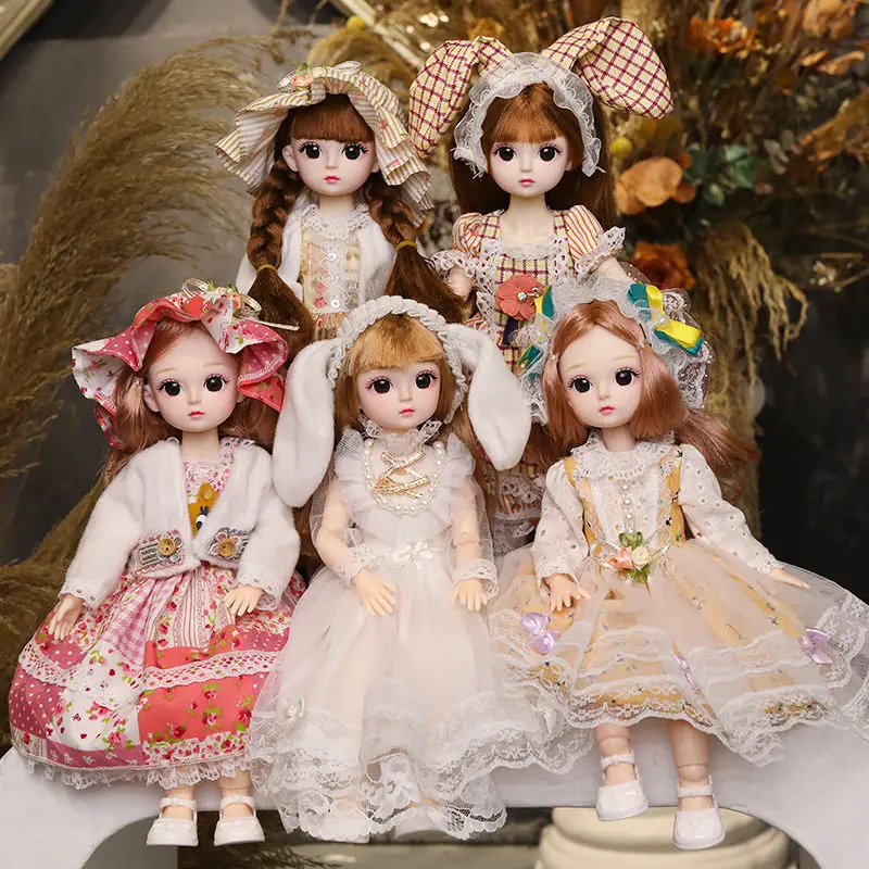 Dolls 30cm 23 Movable Joints 1/6 BJD Doll Cute 4D Big Eyes Multiple Hairstyle Babydoll Cartoon Dress Up Fashion Toy Girl Gift
Dolls 30cm 23 Movable Joints 1/6 BJD Doll Cute 4D Big Eyes Multiple Hairstyle Babydoll Cartoon Dress Up Fashion Toy Girl Gift