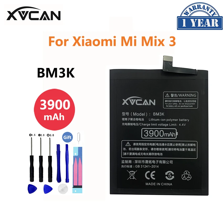 Оригинальная Аккумуляторная Батарея XVCAN BM3K для Xiaomi Mix 3 Mix3 3900 мАч, аккумуляторная батарея большой емкости для телефона, запасная батарея Akku
Оригинальная Аккумуляторная Батарея XVCAN BM3K для Xiaomi Mix 3 Mix3 3900 мАч, аккумуляторная батарея большой емкости для телефона, запасная батарея Akku
