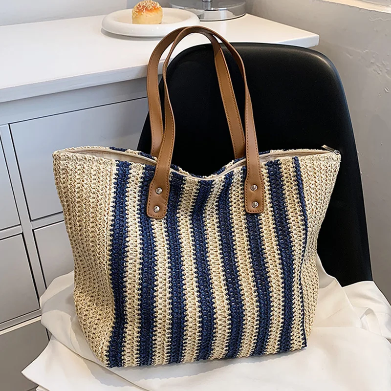 с доставкой Straw bags for women stripe designer luxury 2022 summer High capacity weave beach bag handbag Female Shopper bag
с доставкой Straw bags for women stripe designer luxury 2022 summer High capacity weave beach bag handbag Female Shopper bag