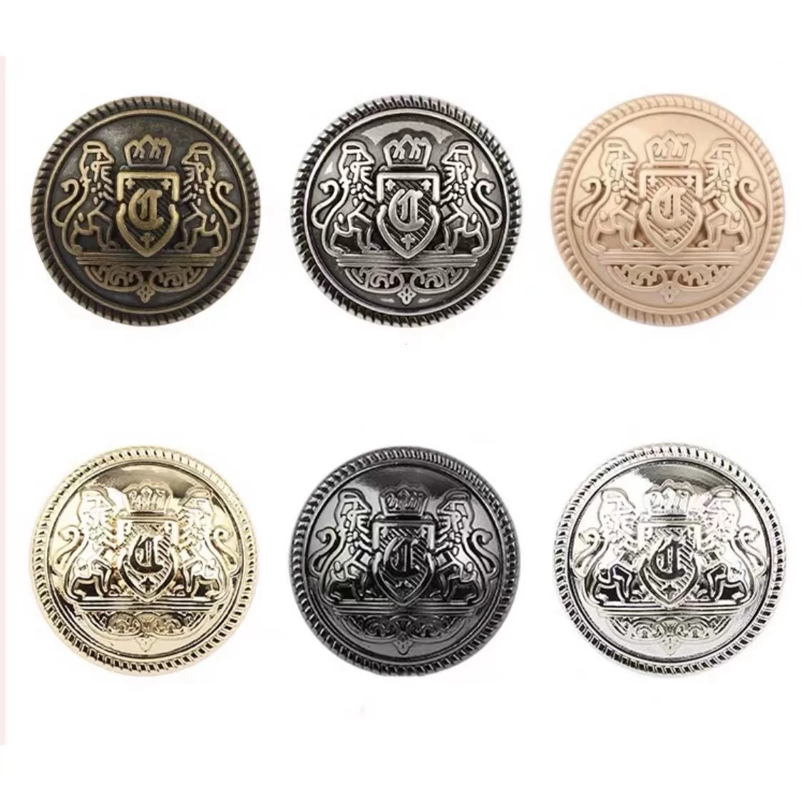 10pcs spot metal button double lion crown button British college style shirt coat trench coat button
10pcs spot metal button double lion crown button British college style shirt coat trench coat button