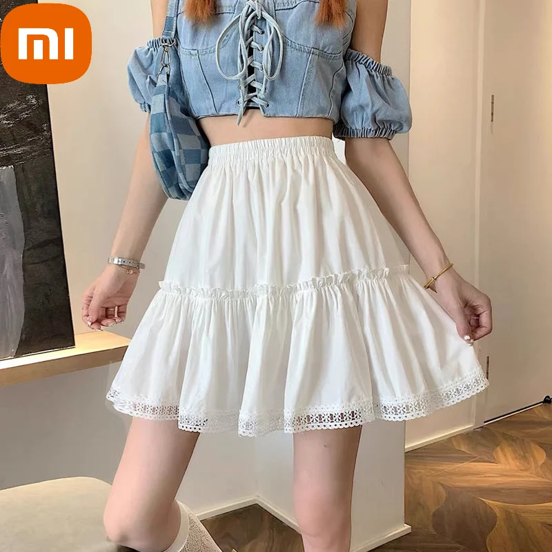 Xiaomi Ruffle Lace Mini Skirts Women Kawaii Cute Patchwork Fairycore High Waist A-line White Pleated Skirt Korean Fashion Black
Xiaomi Ruffle Lace Mini Skirts Women Kawaii Cute Patchwork Fairycore High Waist A-line White Pleated Skirt Korean Fashion Black