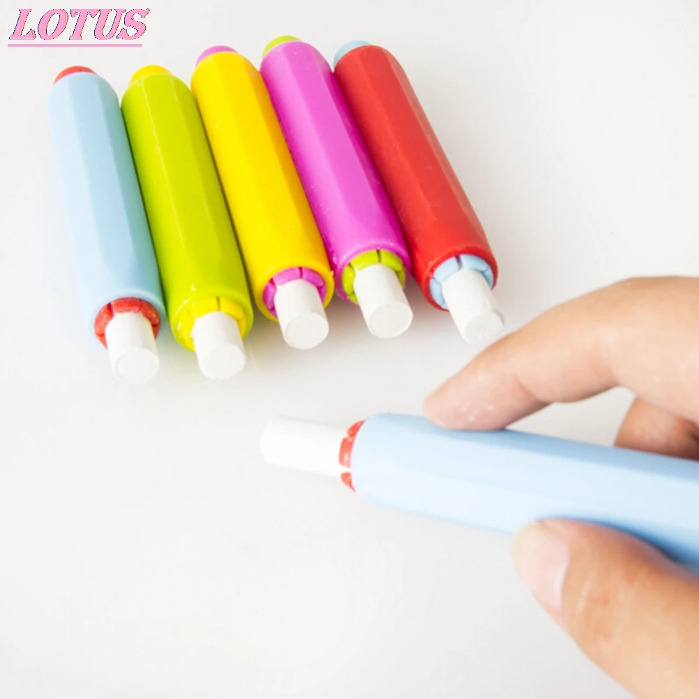 5 шт., нетоксичный держатель для мела, для обучения 
5 шт., нетоксичный держатель для мела, для обучения