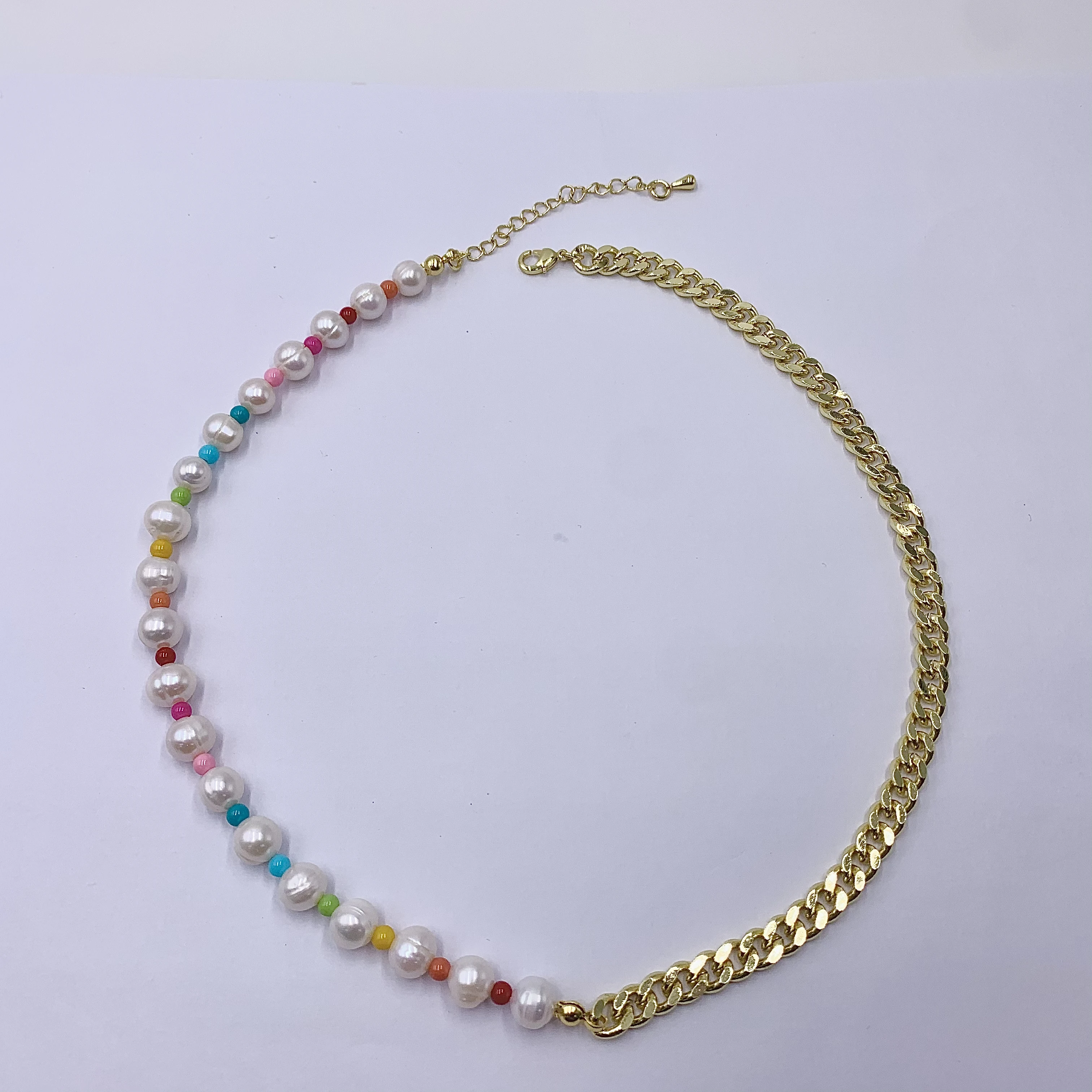 5 Pieces 2022 Rainbow Color Round Bead Splicing Thick Chain Necklace Natural Pearl Women's Summer Necklace
5 Pieces 2022 Rainbow Color Round Bead Splicing Thick Chain Necklace Natural Pearl Women's Summer Necklace