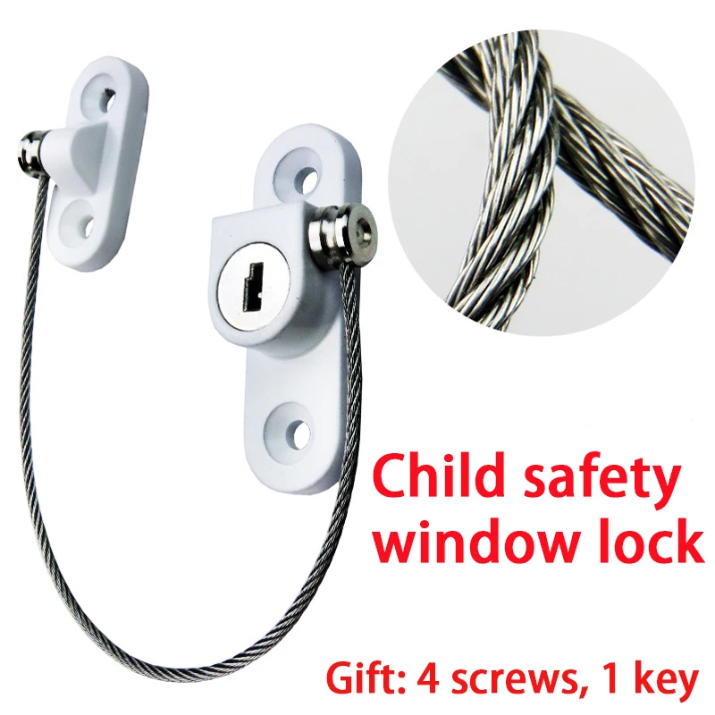 1 Piece Child Safety Lock Cabinet Fridge Door Lock Stainless Steel Cable Protection Kids Baby Home Window Lock Strong Fix
1 Piece Child Safety Lock Cabinet Fridge Door Lock Stainless Steel Cable Protection Kids Baby Home Window Lock Strong Fix
