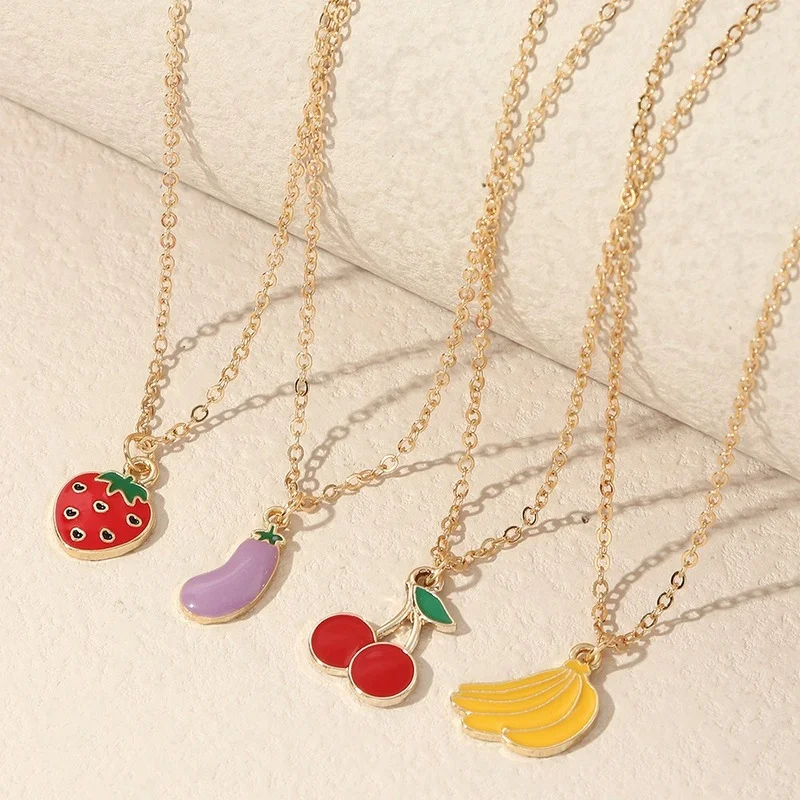 2022 Wholesale European and American Cute Sweet Small Fresh Strawberry Cherry Fruit Element Necklace Niche Women's Jewelry
2022 Wholesale European and American Cute Sweet Small Fresh Strawberry Cherry Fruit Element Necklace Niche Women's Jewelry