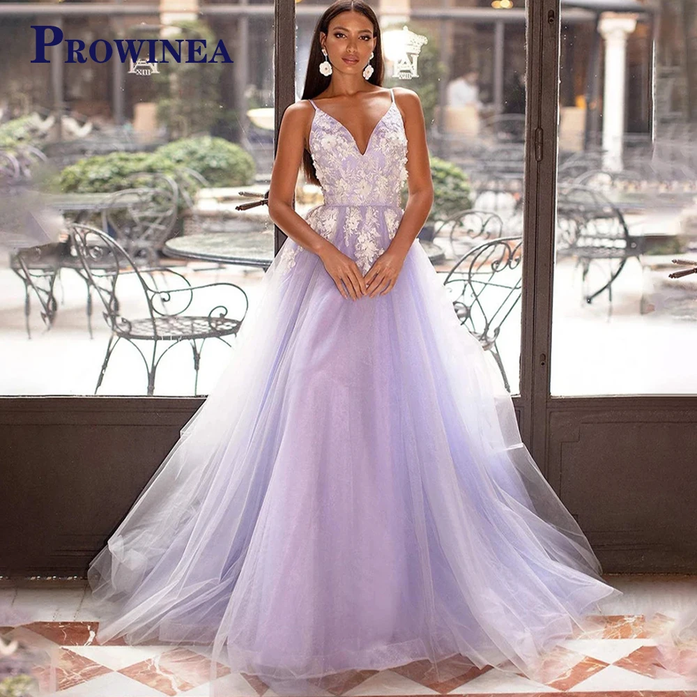 PROWINEA Elegant Lace V-Neck Evening Dress For Women Wedding Lace Up Spaghetti Strap Formal Party Gowns Vestidos Made To Order
PROWINEA Elegant Lace V-Neck Evening Dress For Women Wedding Lace Up Spaghetti Strap Formal Party Gowns Vestidos Made To Order