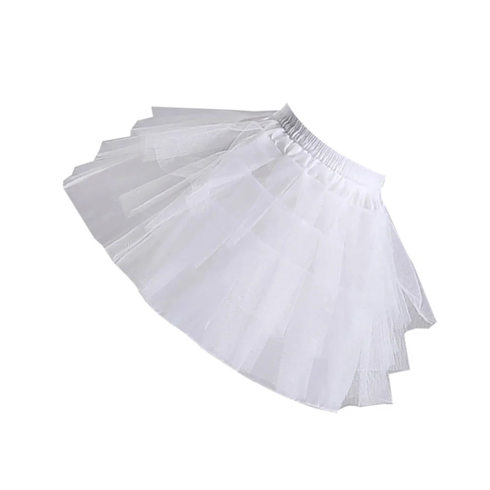 

Boneless Pannier White Tutu Girls Cloth Underskirt Fashion Petticoat Lolita Dress Beautiful Gauze Fabric Child