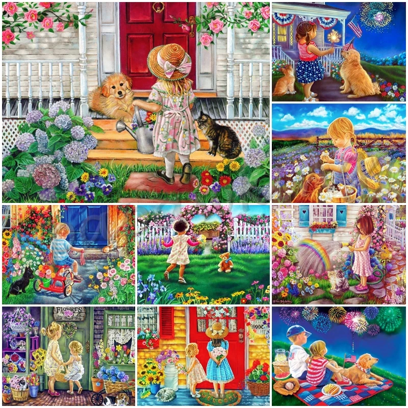 Garden Little Girl Flowers Diamond Painting Wall Sticker Diamond Embroidery Mosaic Kit Rhinestone Beaded Cross Stitch Art Decor
Garden Little Girl Flowers Diamond Painting Wall Sticker Diamond Embroidery Mosaic Kit Rhinestone Beaded Cross Stitch Art Decor