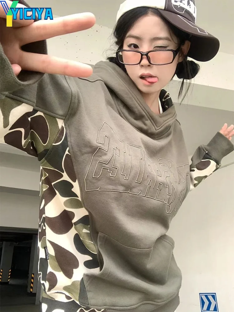 YICIYA hoodie Sweatshirt y2k clothes American new Camouflage Embroidery Sweatshirts 2023 Winter Long Sleeves Sweater Female Hood
YICIYA hoodie Sweatshirt y2k clothes American new Camouflage Embroidery Sweatshirts 2023 Winter Long Sleeves Sweater Female Hood