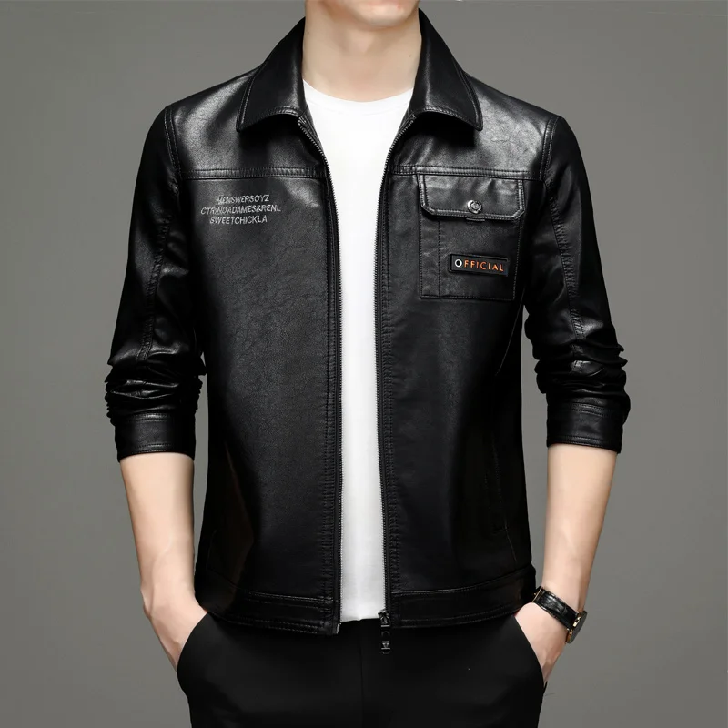 leather New jacket men's short locomotive leather jacket lapel Korean slim fashion shawl coat
leather New jacket men's short locomotive leather jacket lapel Korean slim fashion shawl coat