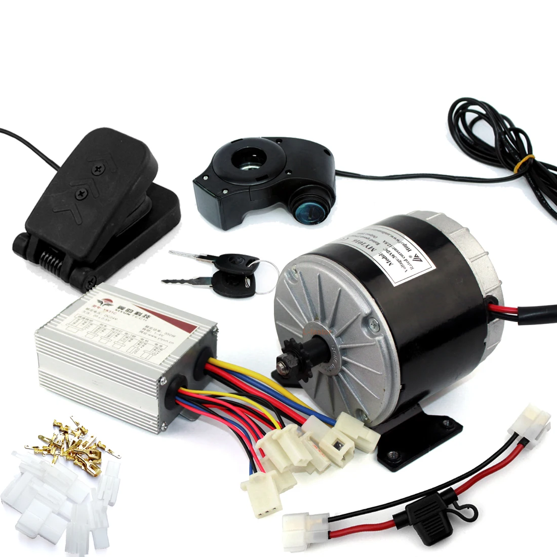 24V 36V 350W Electric Small Kart Conversion Kit With Foot Pedal Throttle And Key Switch With Battery Voltmeter
24V 36V 350W Electric Small Kart Conversion Kit With Foot Pedal Throttle And Key Switch With Battery Voltmeter