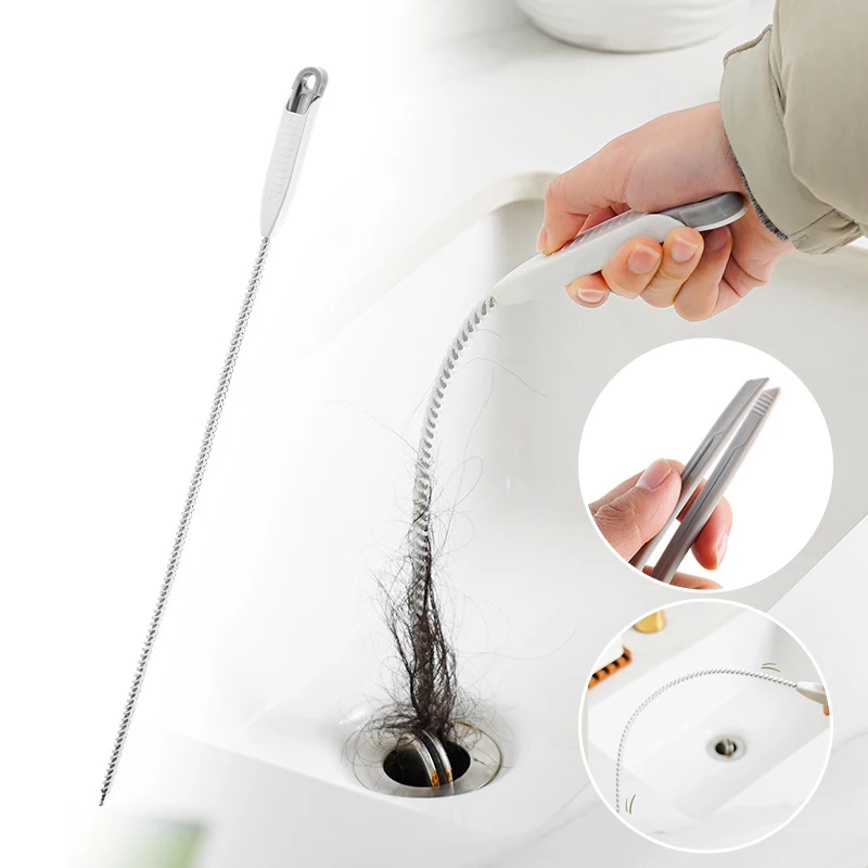 53cm Pipe Dredging Brush Bathroom Hair Sewer Sink Cleaning Brush Clog Plug Hole Remover Tool Flexible Kitchen Drain Cleaner
53cm Pipe Dredging Brush Bathroom Hair Sewer Sink Cleaning Brush Clog Plug Hole Remover Tool Flexible Kitchen Drain Cleaner