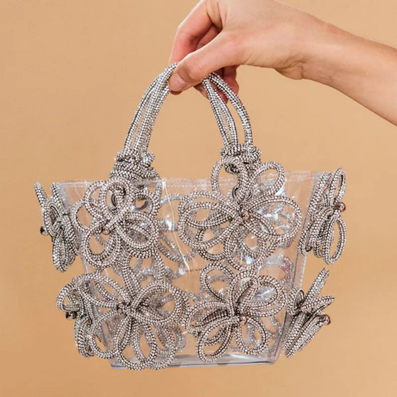 2023 New Luxury Design Rhinestone Flower Bucket Bag Women's Party Wedding Bling Diamond Handbag Evening Clutch Sacs à Main
2023 New Luxury Design Rhinestone Flower Bucket Bag Women's Party Wedding Bling Diamond Handbag Evening Clutch Sacs à Main