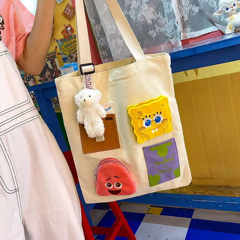 Spongebbs Squarepanes Kawaii Cartoon Cute Ins Large Capacity Canvas Shoulder Bag Dolls Anime Plush Toys for Girls Birthday Gift
Spongebbs Squarepanes Kawaii Cartoon Cute Ins Large Capacity Canvas Shoulder Bag Dolls Anime Plush Toys for Girls Birthday Gift