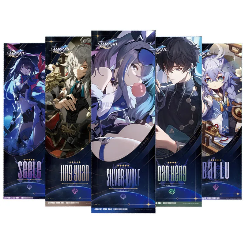 21x7cm Honkai Star Rail Painting Laser Ticket Bailu Seele Jing Yuan Silver Wolf Double-sided Collection Poster Card Bookmark
21x7cm Honkai Star Rail Painting Laser Ticket Bailu Seele Jing Yuan Silver Wolf Double-sided Collection Poster Card Bookmark