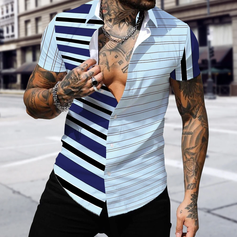 Men Summer Polyester Short Sleeve Shirt Print Casual Hawaiian Beach Male Top Turn-down Collar T-shirts Men's Clothes Blouse
Men Summer Polyester Short Sleeve Shirt Print Casual Hawaiian Beach Male Top Turn-down Collar T-shirts Men's Clothes Blouse