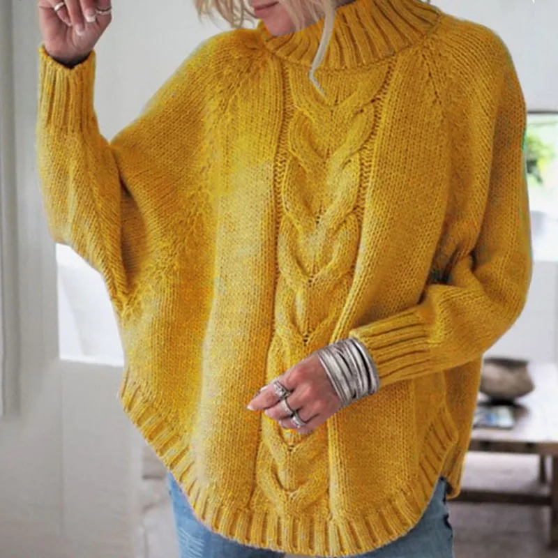 Women Top Harajuku Chic Sweater Autumn Office Lady Batwing Sleeve Yellow Sweater Jumpers Candy Color Loose Sweaters Twisted Pull
Women Top Harajuku Chic Sweater Autumn Office Lady Batwing Sleeve Yellow Sweater Jumpers Candy Color Loose Sweaters Twisted Pull