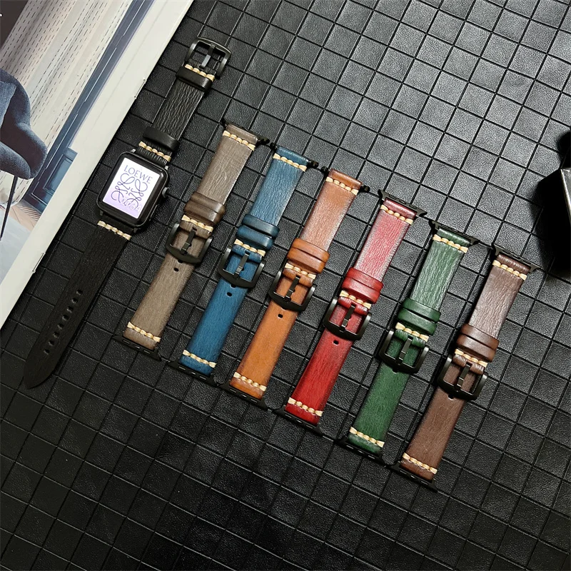 Ремешок из 100% натуральной кожи для Apple Watch, ремешки 41/45 мм 40/44 мм 38/42 мм, высококачественные ремешки для часов iWatch серии 7654321 SE, аксессуары
Ремешок из 100% натуральной кожи для Apple Watch, ремешки 41/45 мм 40/44 мм 38/42 мм, высококачественные ремешки для часов iWatch серии 7654321 SE, аксессуары