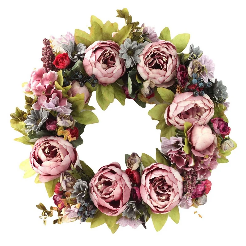 Artificial Peony Flower Wreath Christmas Wreath For Front Door Wall Window Wedding Party Farmhouse Home Decoration
Artificial Peony Flower Wreath Christmas Wreath For Front Door Wall Window Wedding Party Farmhouse Home Decoration