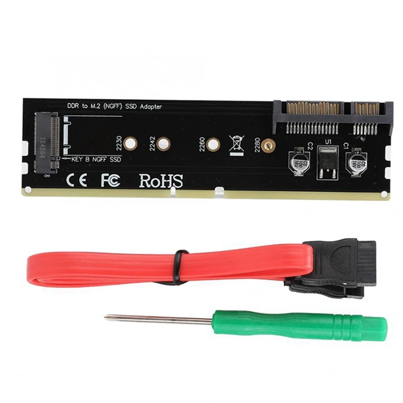DDR3 DDR4 DDR2 To M2 SSD Adapter M.2 NGFF B Key Riser Card SATA 15Pin Power + SATA 7Pin Data Port
DDR3 DDR4 DDR2 To M2 SSD Adapter M.2 NGFF B Key Riser Card SATA 15Pin Power + SATA 7Pin Data Port