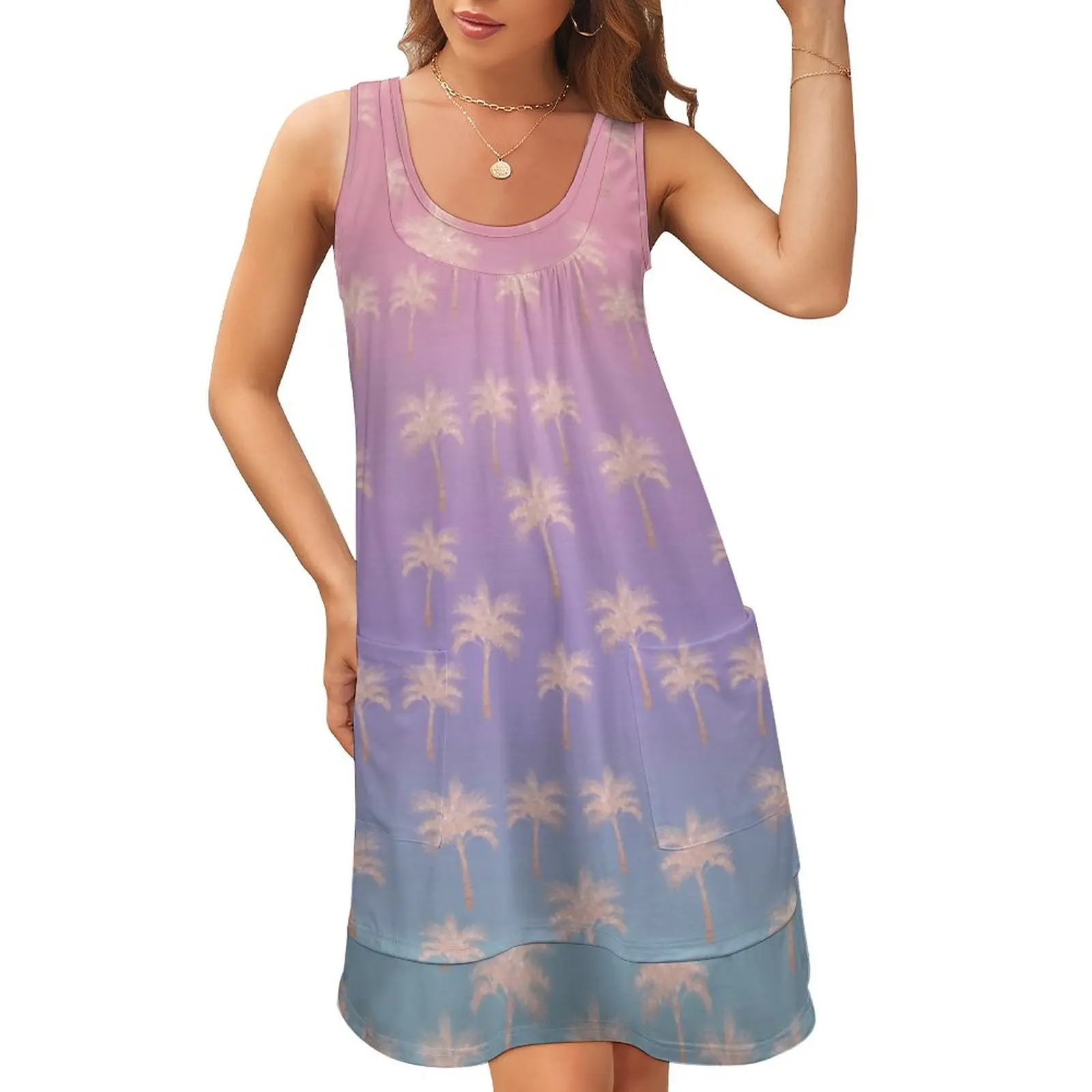 Elegant Beach Dress Gradient Palm Print Boho Beach Dresses Summer Aesthetic Oversized Casual Dress Womens Pattern Clothes
Elegant Beach Dress Gradient Palm Print Boho Beach Dresses Summer Aesthetic Oversized Casual Dress Womens Pattern Clothes