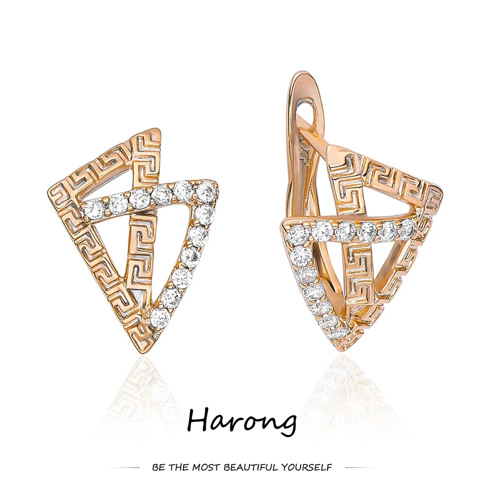 Harong Retro Crystal Stud Earrings Copper Rose Gold Color Women Girls Wedding Birthday Party Jewelry Gift Earring Aesthetics
Harong Retro Crystal Stud Earrings Copper Rose Gold Color Women Girls Wedding Birthday Party Jewelry Gift Earring Aesthetics
