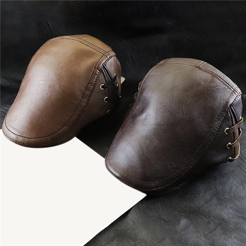 New Men Beret Hat Men's PU Leather Newsboy Cap Ivy Gatsby Flat Golf Driving Cap Hunting Hat Retro Beret Caps
New Men Beret Hat Men's PU Leather Newsboy Cap Ivy Gatsby Flat Golf Driving Cap Hunting Hat Retro Beret Caps