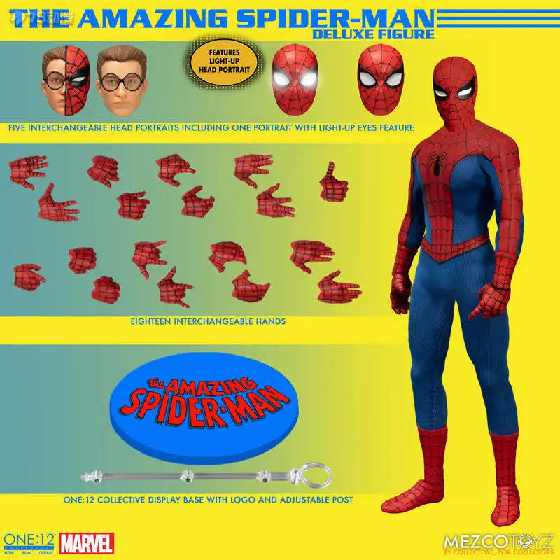 Original Mezco Toys Marvel The Amazing Spider-man Anime Action Figure One:12 New Collectible figurines Model Toys
Original Mezco Toys Marvel The Amazing Spider-man Anime Action Figure One:12 New Collectible figurines Model Toys