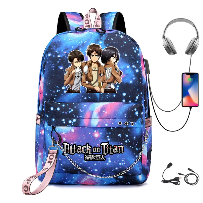 Attack On Titan Backpack with USB Charging Port Erwin Smith Cosplay Bookbag for School Boys Girls AOT Fans Gift Bag Rucksack
Attack On Titan Backpack with USB Charging Port Erwin Smith Cosplay Bookbag for School Boys Girls AOT Fans Gift Bag Rucksack