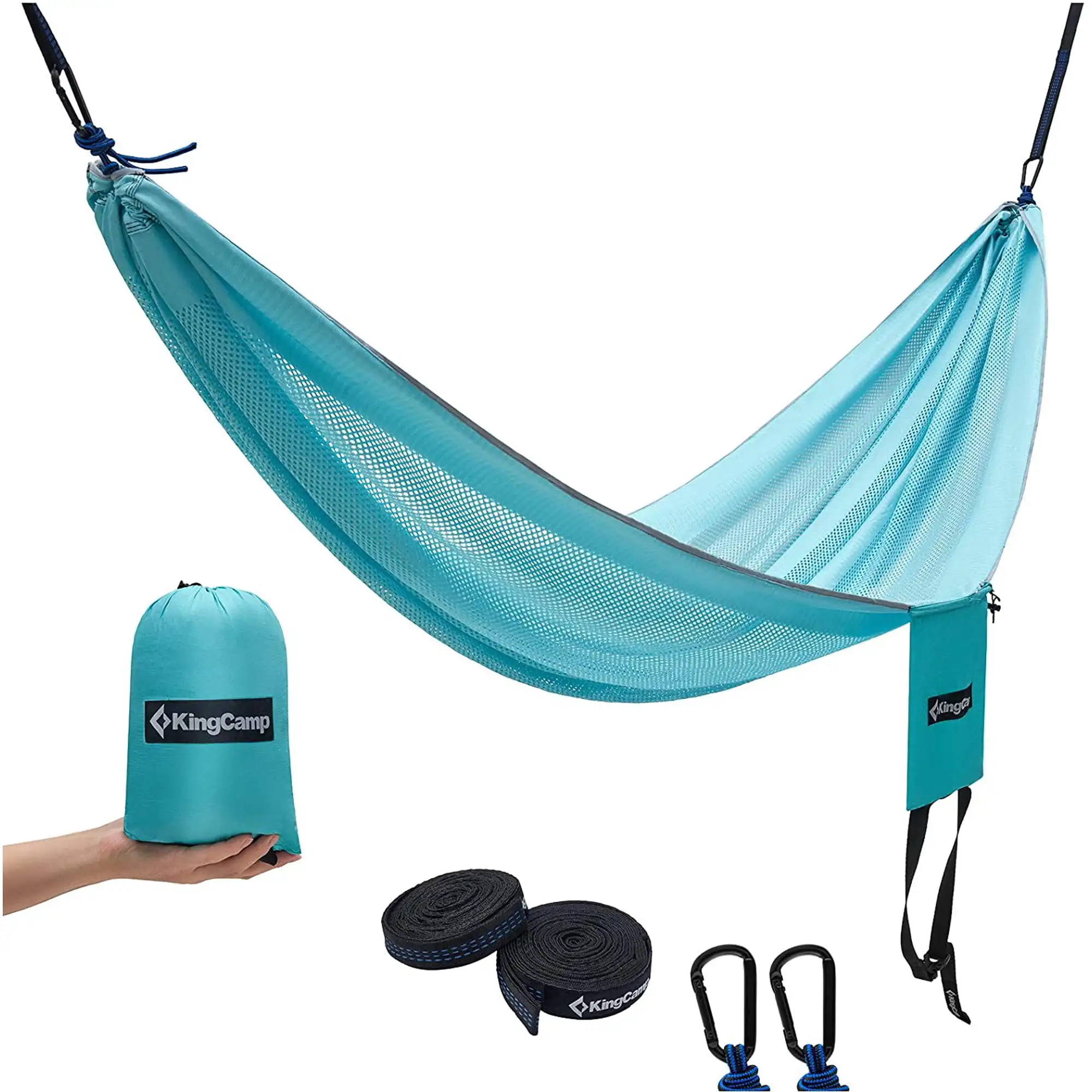 Camping Hammock Breathable Lightweight Portable Mesh Hammocks for Outdoor Patio Travel Hiking 2 Tree Straps Included Cyan
Camping Hammock Breathable Lightweight Portable Mesh Hammocks for Outdoor Patio Travel Hiking 2 Tree Straps Included Cyan