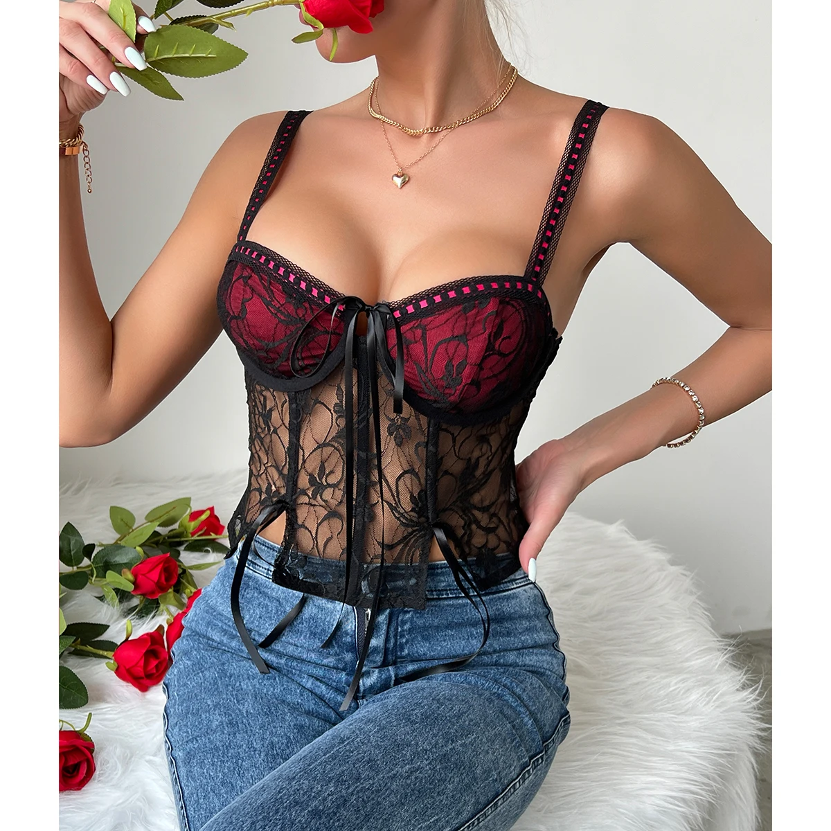 Новое поступление 2023, Черный корсет Jiser celie Y2k, укороченные топы, сексуальное кружевное ажурное бюстье, майка на бретелях
Новое поступление 2023, Черный корсет Jiser celie Y2k, укороченные топы, сексуальное кружевное ажурное бюстье, майка на бретелях