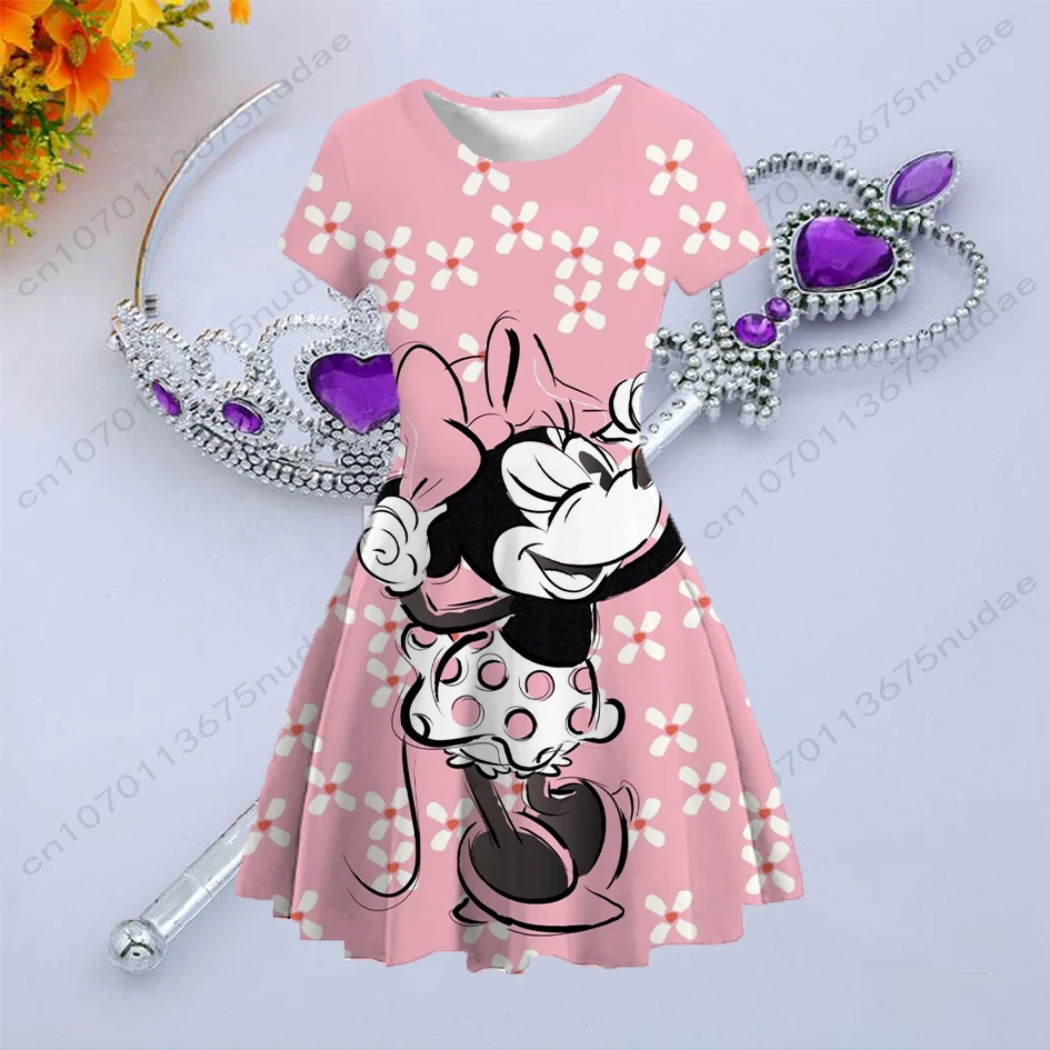 Summer new princess dress children's clothing print round neck short sleeve Disney Minnie Mickey skirt casual cute skirt
Summer new princess dress children's clothing print round neck short sleeve Disney Minnie Mickey skirt casual cute skirt