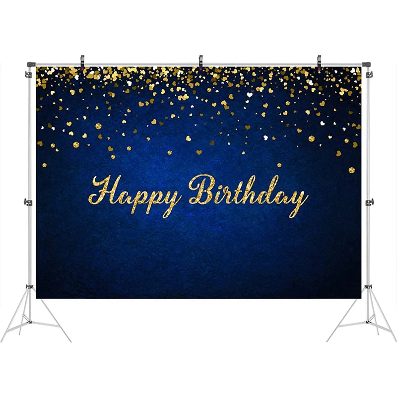 Customized Black Men Royal Blue Birthday Backdrop Party for Women Girls Golden Glitter Dots Photography Background Table Banner
Customized Black Men Royal Blue Birthday Backdrop Party for Women Girls Golden Glitter Dots Photography Background Table Banner