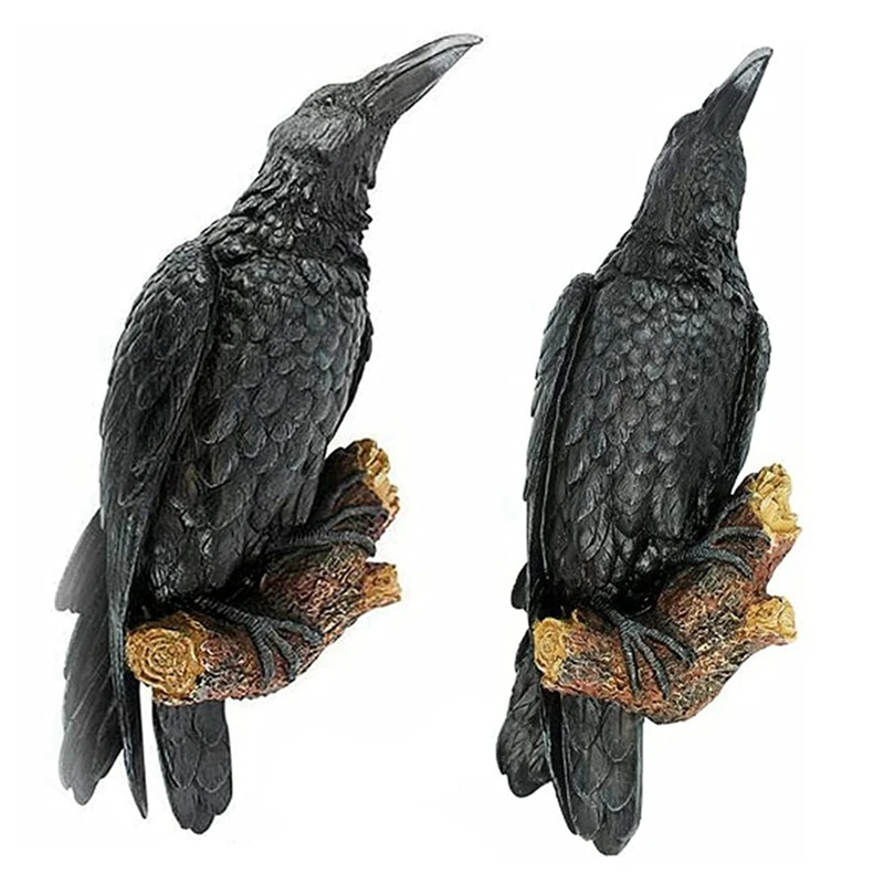 2PCS Raven Resin Statue Bird Crow Sculpture Outdoor Crows Halloweens Decor For Garden Courtyard Animal Decoration
2PCS Raven Resin Statue Bird Crow Sculpture Outdoor Crows Halloweens Decor For Garden Courtyard Animal Decoration