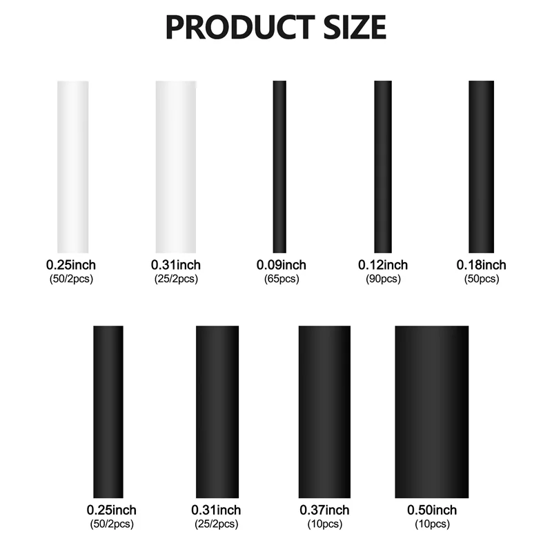 300Pcs 3:1 Heat Shrink Tubing Kit with Glue Dual Wall Tubing 2.4/3.2/4.8/6.4/7.9/9.5/12.7mm Adhesive Lined Sleeve Wrap 
300Pcs 3:1 Heat Shrink Tubing Kit with Glue Dual Wall Tubing 2.4/3.2/4.8/6.4/7.9/9.5/12.7mm Adhesive Lined Sleeve Wrap
