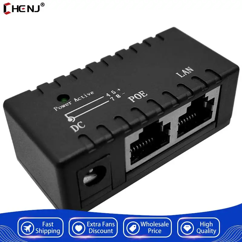 10/100/1000Mbps 12-52V Gigabit Power Over Ethernet Passive PoE Injector Splitter for IP Camera POE Adapter Module Accessories
10/100/1000Mbps 12-52V Gigabit Power Over Ethernet Passive PoE Injector Splitter for IP Camera POE Adapter Module Accessories