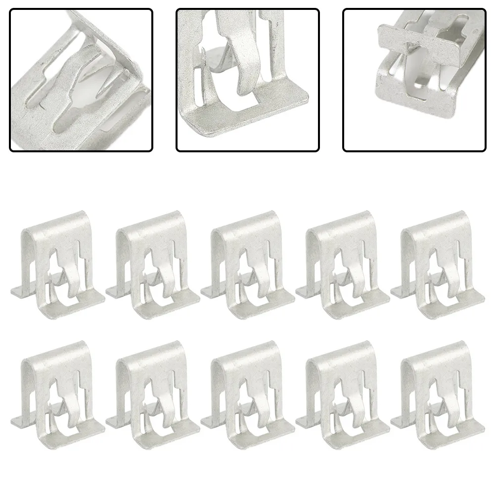 10Pcs Metal Retainer Clips Replacement Part 14.4x12.1x16.1mm Universal Car Front Console Dash Dashboard Trim Fastener Clip
10Pcs Metal Retainer Clips Replacement Part 14.4x12.1x16.1mm Universal Car Front Console Dash Dashboard Trim Fastener Clip
