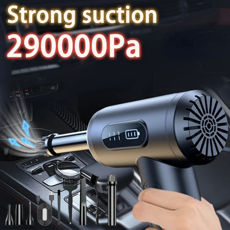 290000Pa Car Vacuum Cleaner Wireless Vacuum Cleaner Handheld Vacuum Pump Cordless Robot for Car Home Appliance Strong Suction
290000Pa Car Vacuum Cleaner Wireless Vacuum Cleaner Handheld Vacuum Pump Cordless Robot for Car Home Appliance Strong Suction