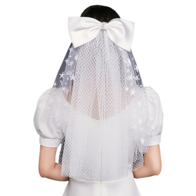 White Bridal Veil Headpieces with Bowknot Wedding Bridal Veil Long Tulle Dainty Bride Supplies Wedding Party Veil
White Bridal Veil Headpieces with Bowknot Wedding Bridal Veil Long Tulle Dainty Bride Supplies Wedding Party Veil