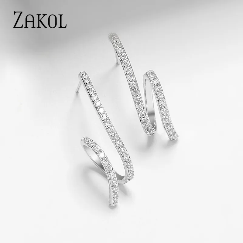 ZAKOL Trendy White Gold Color Crystal Cubic Zirconia Stud Earrings for Women Fashion Jewelry FSEP2720
ZAKOL Trendy White Gold Color Crystal Cubic Zirconia Stud Earrings for Women Fashion Jewelry FSEP2720