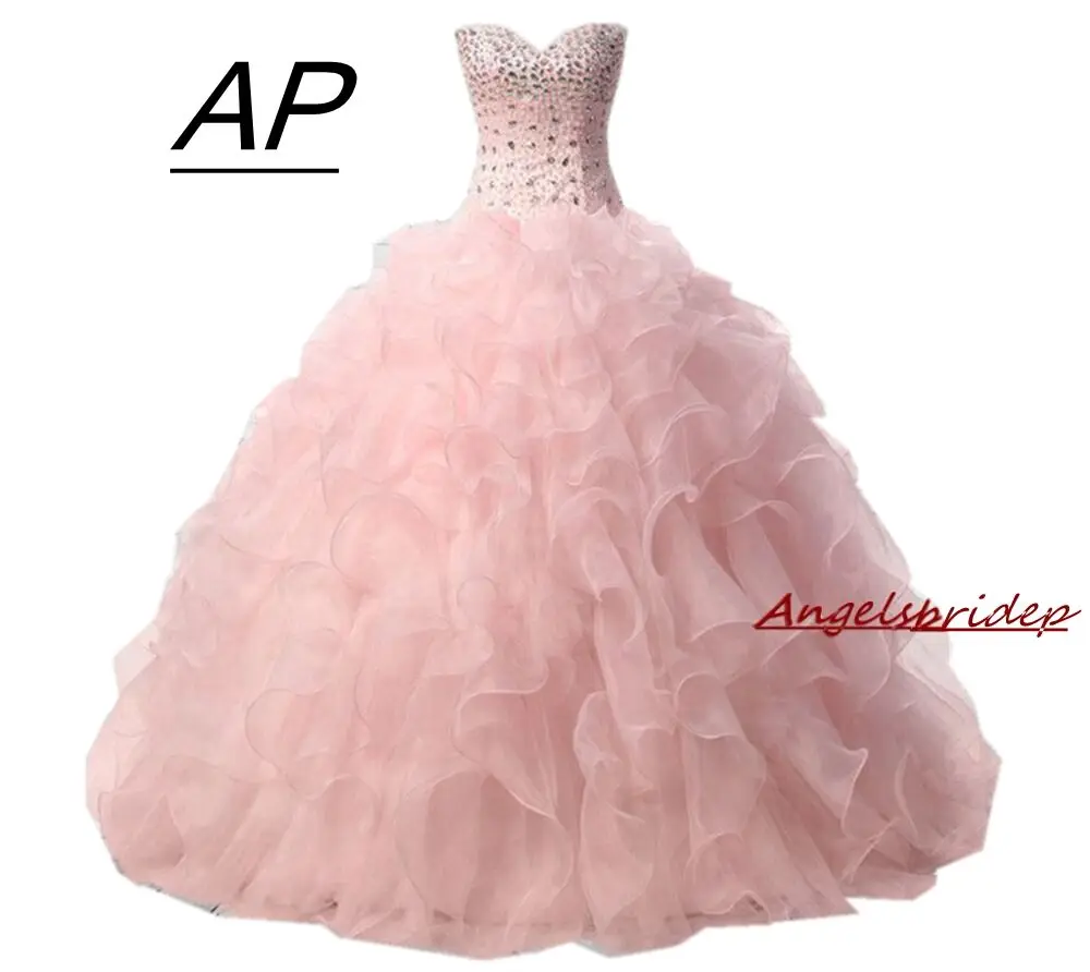 Angelsbridep Crystals Beading Ball Gown Quinceanera Dresses Ruffles Pink Girl Birthday Party Vestidos De Quinceañera
Angelsbridep Crystals Beading Ball Gown Quinceanera Dresses Ruffles Pink Girl Birthday Party Vestidos De Quinceañera