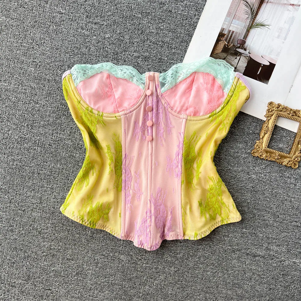 Colorblock Sleeveless Tank Camis For Women Rainbow Skinny Casual Femme Croset Crop Tops Spicy Girl Tanks Camisoles Dropshipping
Colorblock Sleeveless Tank Camis For Women Rainbow Skinny Casual Femme Croset Crop Tops Spicy Girl Tanks Camisoles Dropshipping