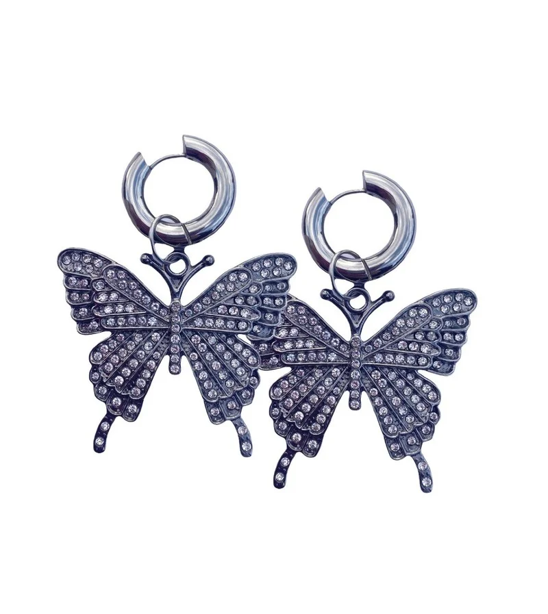 2022 корейские модные блестящие серьги-подвески в виде бабочки с кристаллами для женщин милые аксессуары в стиле хип-хоп и панк Y2k серьги в вид...
2022 корейские модные блестящие серьги-подвески в виде бабочки с кристаллами для женщин милые аксессуары в стиле хип-хоп и панк Y2k серьги в вид...