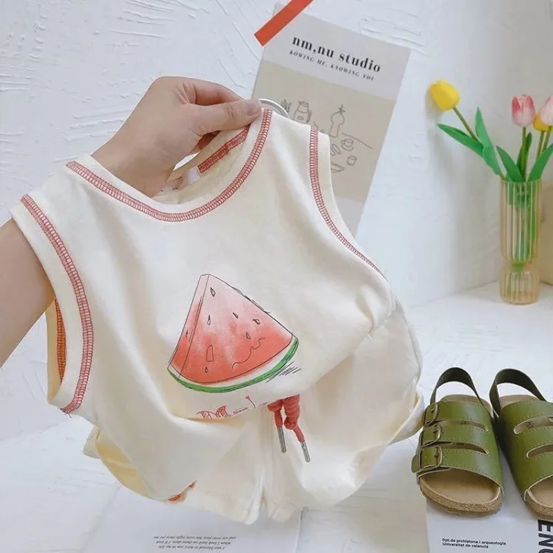 Children Sets Kids Vest Suit 2PCS Set Summer Cotton Vest+ Shorts Clothes Children Boys Girls Sleeveless Suit with pattern
Children Sets Kids Vest Suit 2PCS Set Summer Cotton Vest+ Shorts Clothes Children Boys Girls Sleeveless Suit with pattern