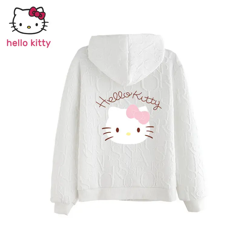 Женский свободный кардиган TAKARA TOMY, Повседневный свитер с капюшоном и принтом Hello Kitty, для девушек на весну и осень
Женский свободный кардиган TAKARA TOMY, Повседневный свитер с капюшоном и принтом Hello Kitty, для девушек на весну и осень