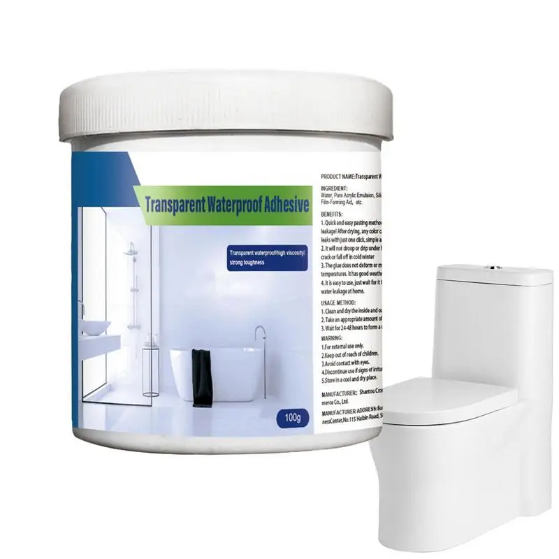 100g Bathroom Transparent Waterproof Glue Insulating Duct Repair Glue Quick Drying Water Blocking Repair Sealer For Home Use
100g Bathroom Transparent Waterproof Glue Insulating Duct Repair Glue Quick Drying Water Blocking Repair Sealer For Home Use