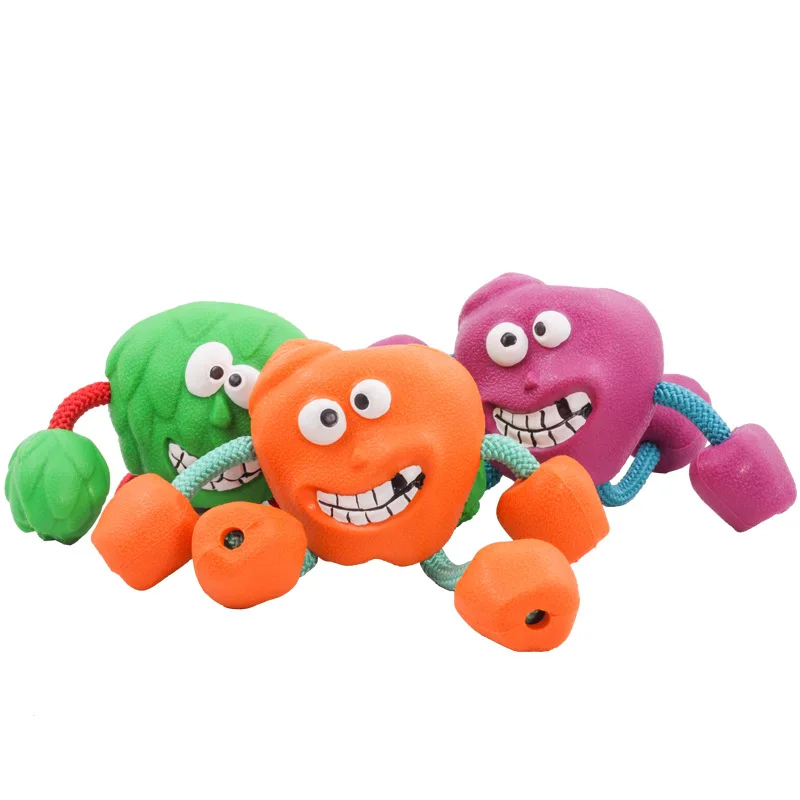 New pet products Amazon popular dog molar interactive rope ball milk flavored rubber sounding dog toy
New pet products Amazon popular dog molar interactive rope ball milk flavored rubber sounding dog toy