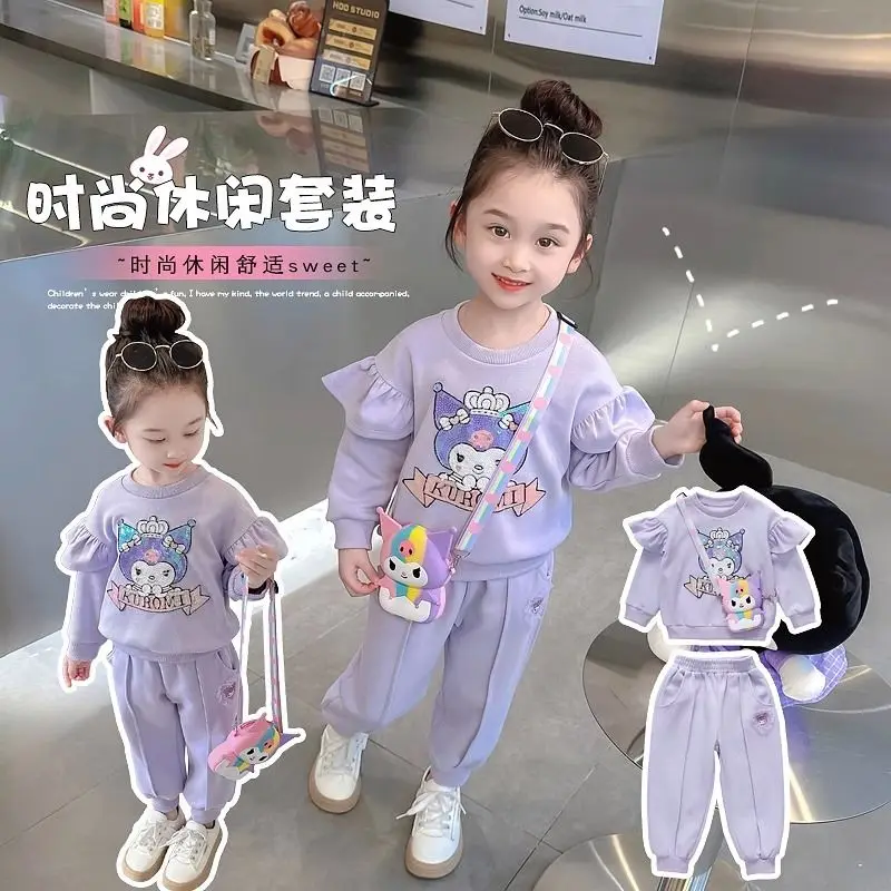 Sanrio Children Kuromi Sweatshirt Suit Anime Figure Spring Autumn Sportswear Coat for Kids Girl Sweet Cartoon Cute Hot New Style
Sanrio Children Kuromi Sweatshirt Suit Anime Figure Spring Autumn Sportswear Coat for Kids Girl Sweet Cartoon Cute Hot New Style