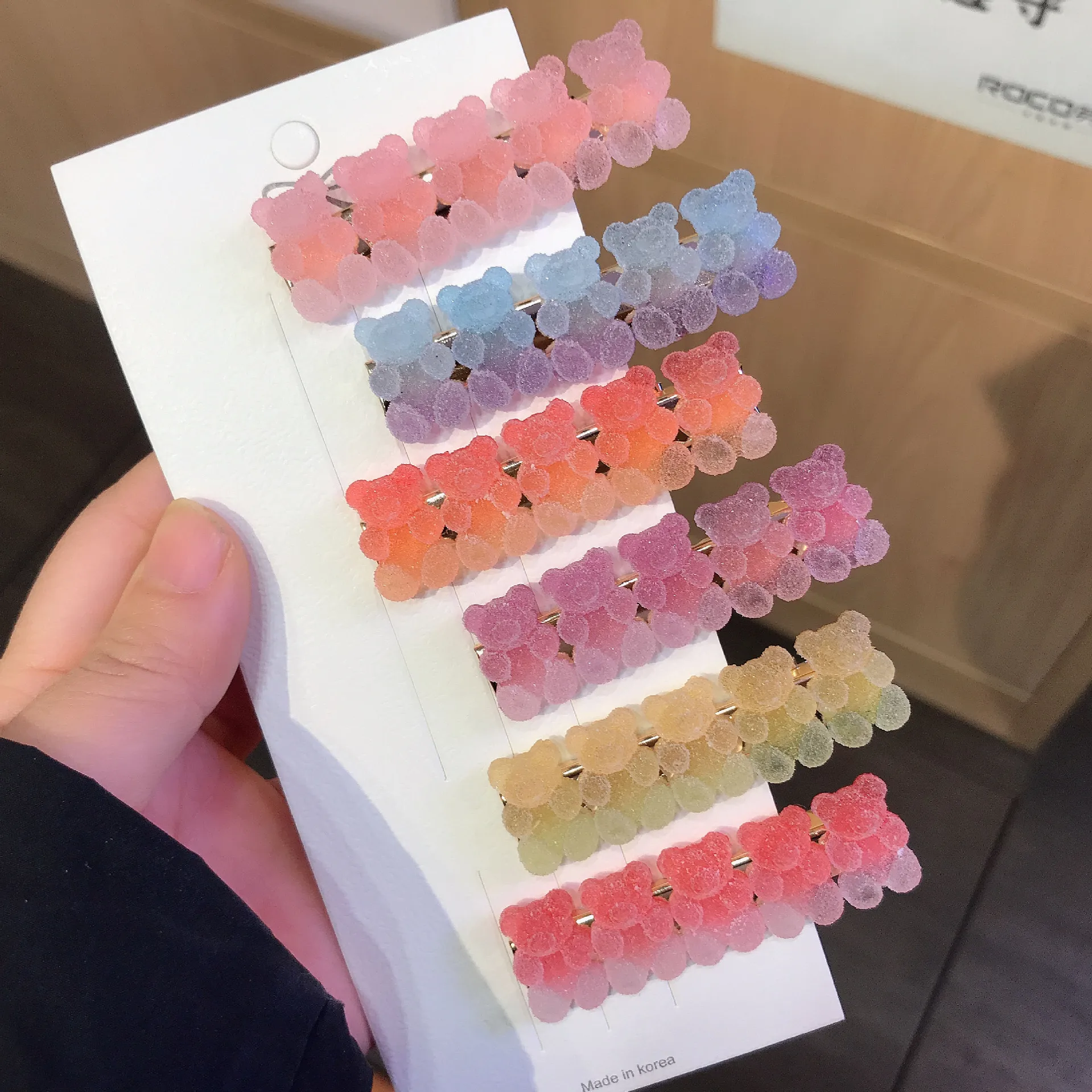 

Soft Sweets Bears Hair Clips Barrettes Colored Bear Hairpin Women Girls Hairgrips Pins Hair Band Acccessories Hair Pins